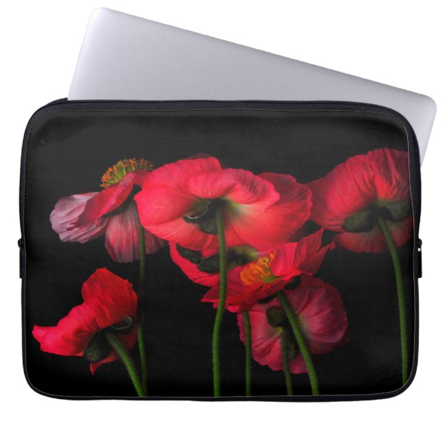 Capa Para Notebook Flores | Papagaios vermelhos (Frente)