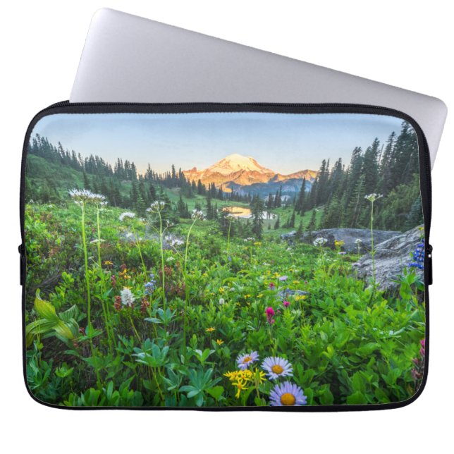 Capa Para Notebook Flores | Parque Nacional Monte Rainier (Frente)