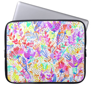 Capa Para Notebook Flores pastéis abstratas