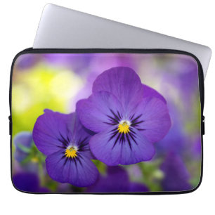 Capa Para Notebook Flores Pintas Roxas