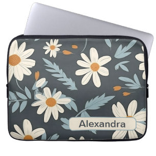 Capa Para Notebook Flores Retro 2 bolsas de laptop