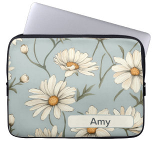 Capa Para Notebook Flores Retro 4 bolsas de laptop