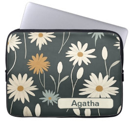 Capa Para Notebook Flores Retro 9 bolsas de laptop