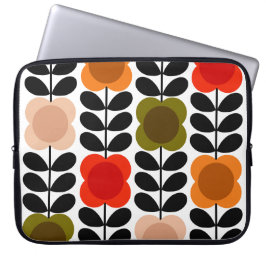 Capa Para Notebook Flores Retro Cheerful Stem, Tomate Pink