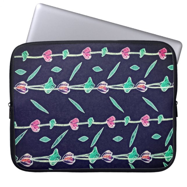 Capa Para Notebook Flores riscadas (Frente)