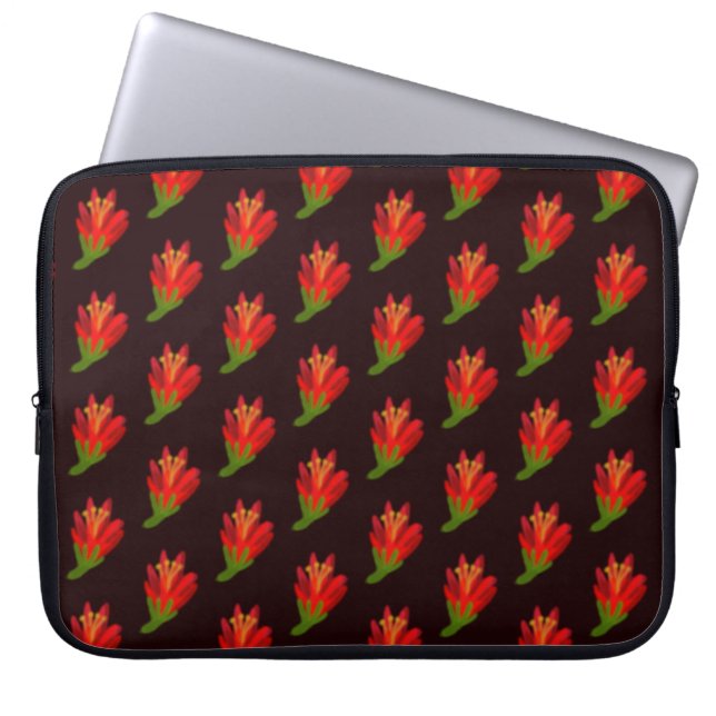 Capa Para Notebook Flores rojas (Frente)