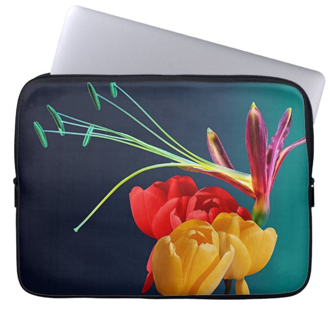 Capa Para Notebook Flores rosa (Frente)