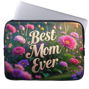 Capa Para Notebook Flores Rosa, A Melhor Mãe De Sempre