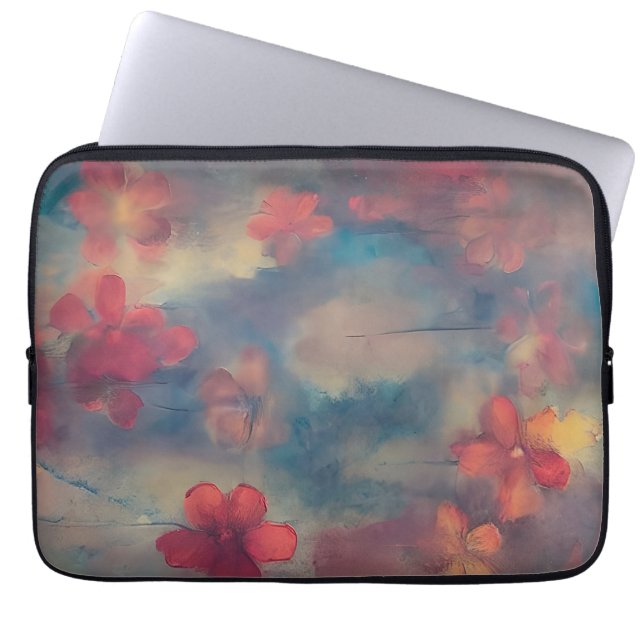 Capa Para Notebook Flores rosa suave  (Frente)