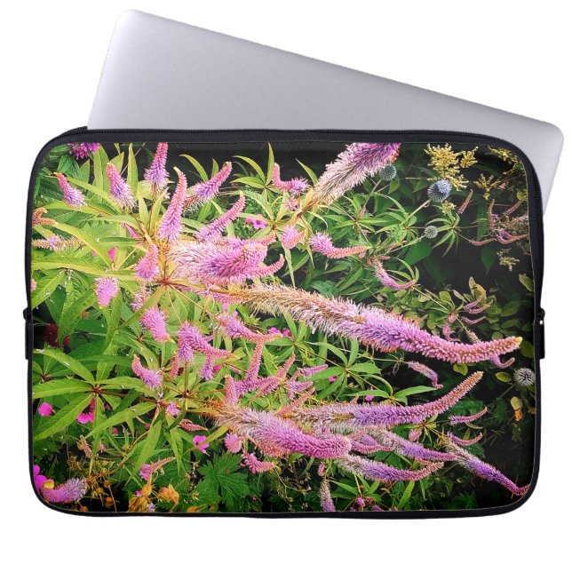 Capa Para Notebook Flores roxas (Frente)