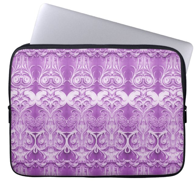 Capa Para Notebook Flores Roxas Bolsas de laptop Florestais (Frente)