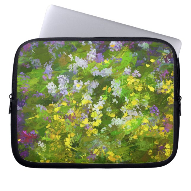 Capa Para Notebook Flores Selvagens Impasto - Arte Flor Original (Frente)