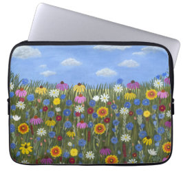 Capa Para Notebook Flores silvestres com Margaridas
