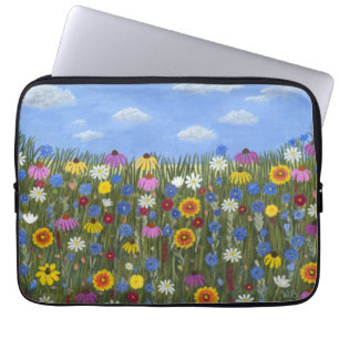 Capa Para Notebook Flores silvestres com Margaridas