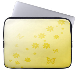 Capa Para Notebook Flores Sunshine em Borboletas