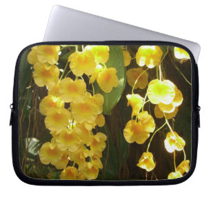 Capa Para Notebook Flores Tropicais das Orquídeas Amarelas