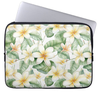 Capa Para Notebook Flores Tropicais de Frangipani