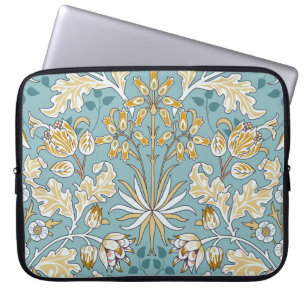 Capa Para Notebook Flores venenosas, folhagem azul clara sem costura