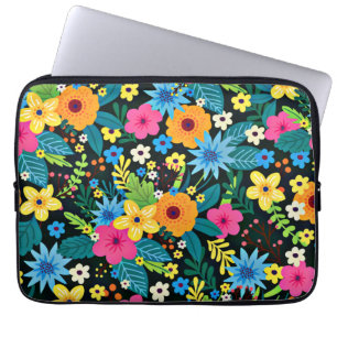 Capa Para Notebook Flores Vibrantes Ditsy Padrão Floral-43785