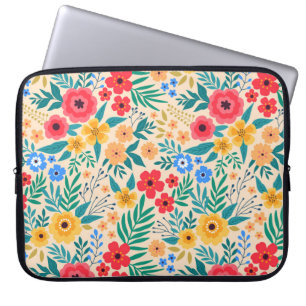 Capa Para Notebook Flores Vintage, Pequenas Coloridas.
