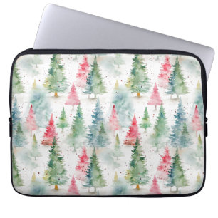 Capa Para Notebook Floresta, Árvores de Pinheiro Vermelho Verde Feria