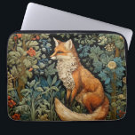 Capa Para Notebook Floresta Botânica Vintage Chic Fox William Morris<br><div class="desc">Este belo laptop de design apresenta um capricho que traz à vida uma deliciosa raposa em meio a uma floresta exuberante,  cercada por intrincadas folhas botânicas e delicadas flores do estilo art nouveau.</div>