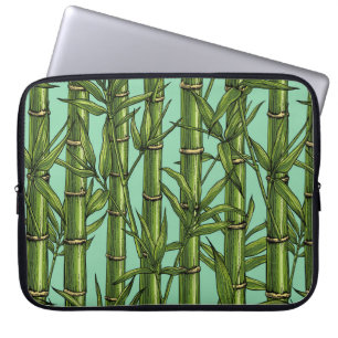 Capa Para Notebook Floresta de bambu em azul claro