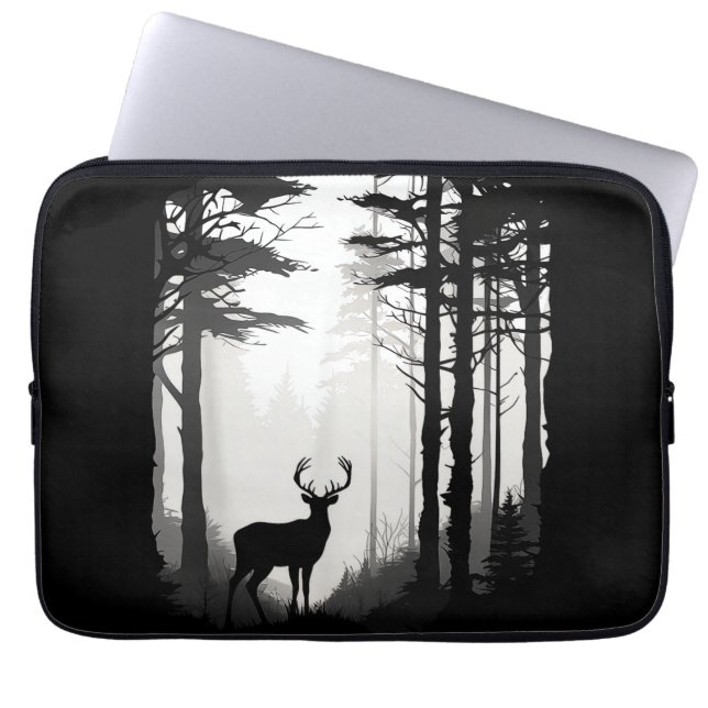 Capa Para Notebook Floresta de Cervos Vida Selvagem (Frente)