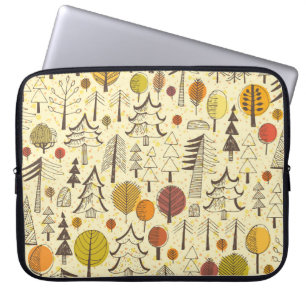Capa Para Notebook Floresta de outono: Padrão Gráfico Invisível.