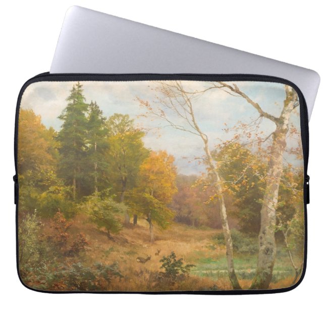 Capa Para Notebook Floresta do outono - Heinrich Böhmer (Frente)