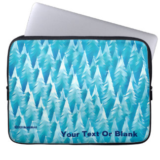 Capa Para Notebook Floresta Fractal Azul
