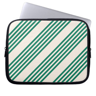 Capa Para Notebook Floresta verde e bege cinco faixas padrão