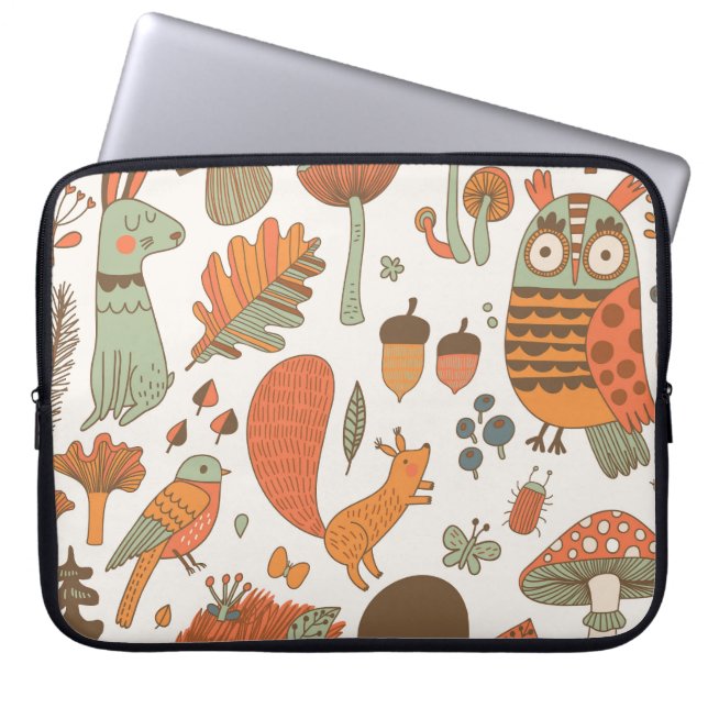 Capa Para Notebook Florestas: Fundo Colorido de outono. (Frente)