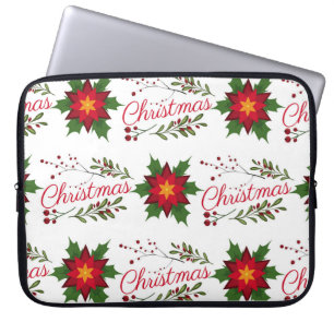 Capa Para Notebook Flórida de Natal padrão de inverno floret holi
