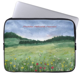 Capa Para Notebook Flower Field Landscape