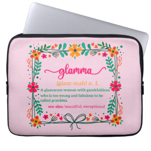 Capa Para Notebook Flower Frame Glamma Vovó Definição de vovó