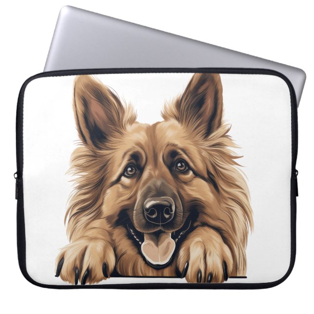 CAPA PARA NOTEBOOK FLUFFY TAN BELGIAN TERVUREN DOG (Frente)
