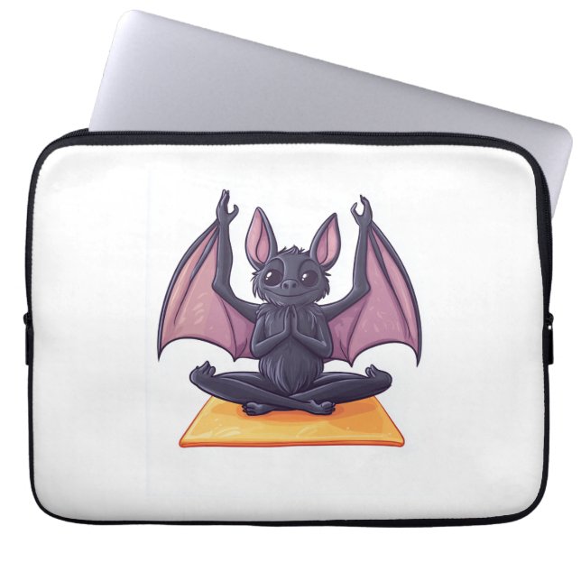 Capa Para Notebook Fluxo de Yoga de Morcego (Frente)