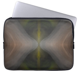 Capa Para Notebook Fluxo Dourado – Arte de Mesclagem Radial de Cor