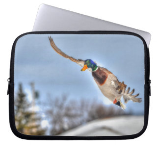 Capa Para Notebook Flying Mallard Duck Drake 2 Wildlife Foto