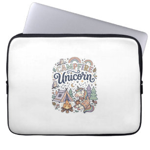 Capa Para Notebook Fogo de Acampamento Unicórnio Unicórnio Premium Ve