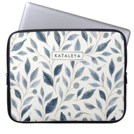 Capa Para Notebook Folha Azul Personalizado Elegante Custom