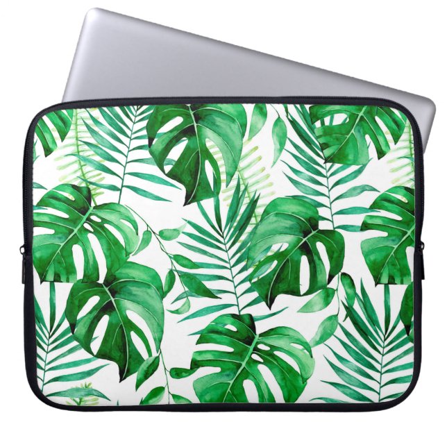 Capa Para Notebook Folha tropical verde (Frente)