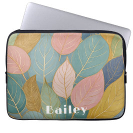 Capa Para Notebook Folhagem Whimsical: Folhas de Pastel