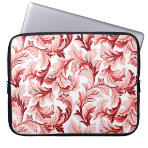 Capa Para Notebook Folhas barrocas espirais venenosas, decorativas.