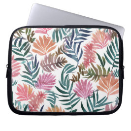 Capa Para Notebook Folhas Botânicas Aquarela | Folha Floral Colorida