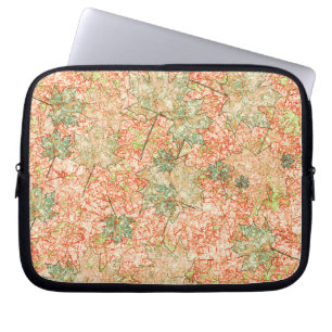 Capa Para Notebook Folhas de abstrato acer com chão de coral arranhad
