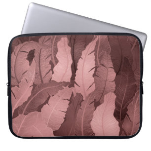 Capa Para Notebook Folhas de Banana Dourada rosa: Luxo