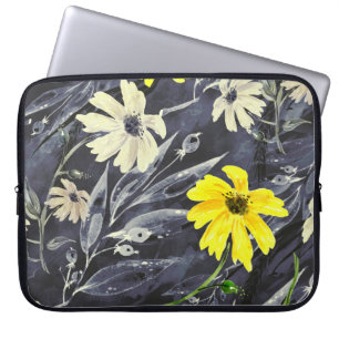 Capa Para Notebook Folhas de outono, bagas: padrão de aquarelas.