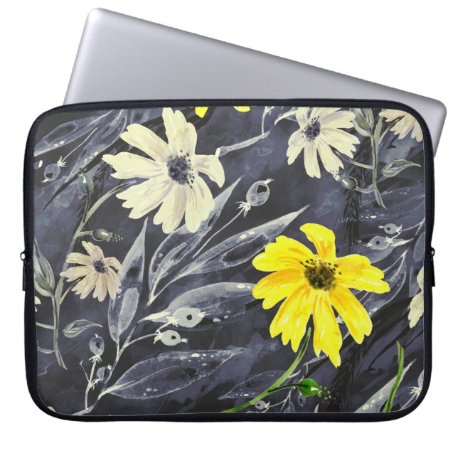 Capa Para Notebook Folhas de outono, bagas: padrão de aquarelas. (Frente)